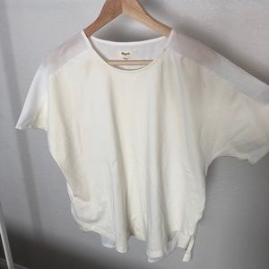 Madewell cotton tee with back slit
